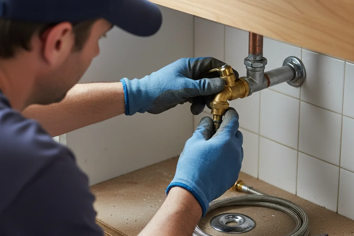 Shutoff valve and fitting work during Emergency Plumbing in Bonnyman